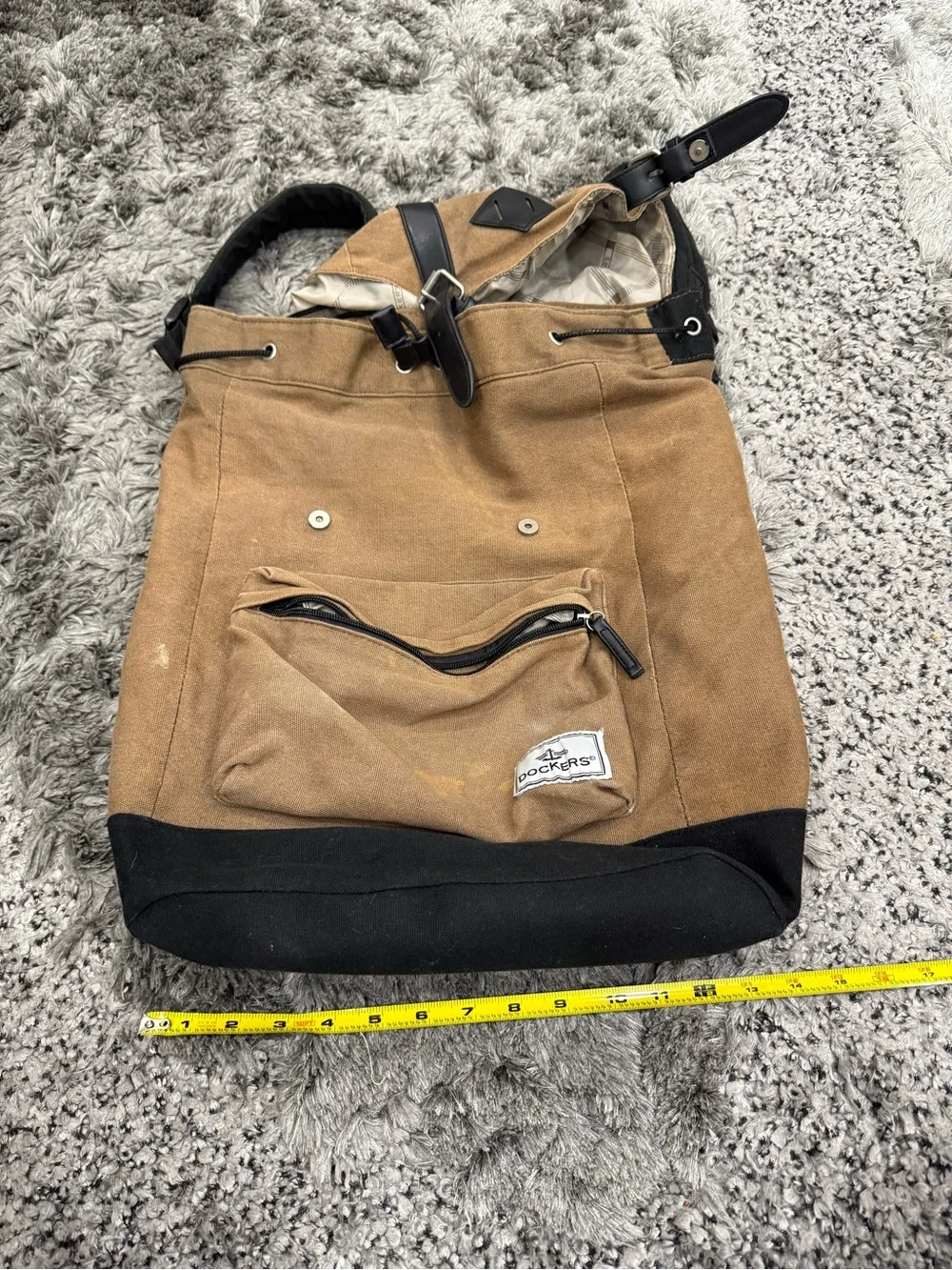 Dockers Canvas Backpack Travel Casual Hiking Camping Bag
